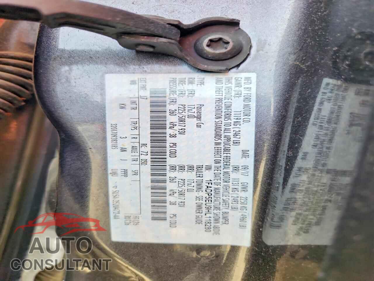 FORD CMAX 2017 - 1FADP5EU9HL118280