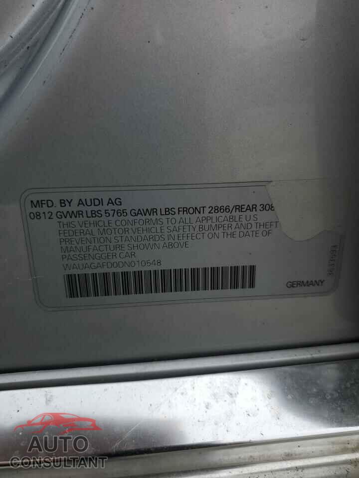 AUDI A8 2013 - WAUAGAFD0DN010548