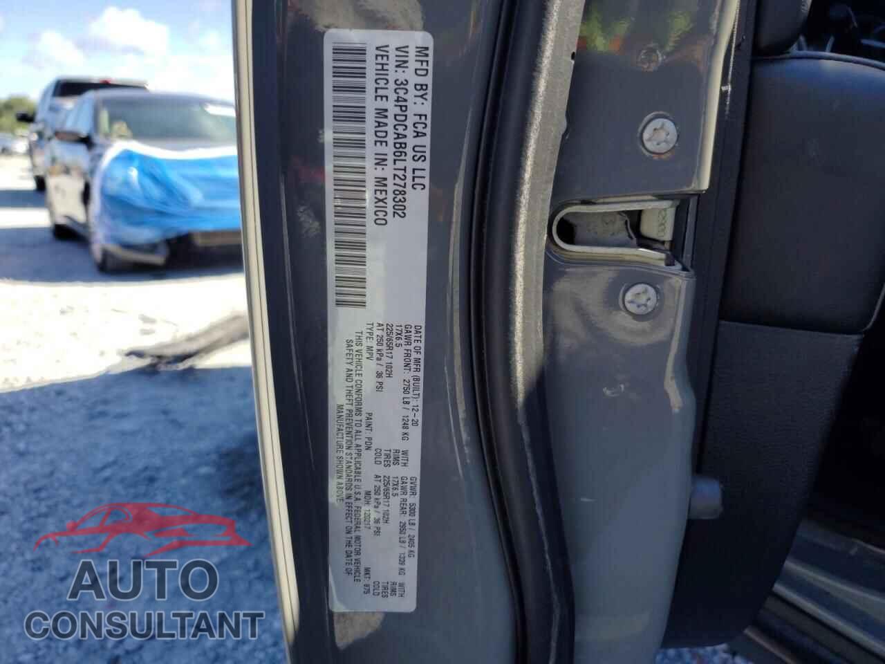 DODGE JOURNEY 2020 - 3C4PDCAB6LT278302
