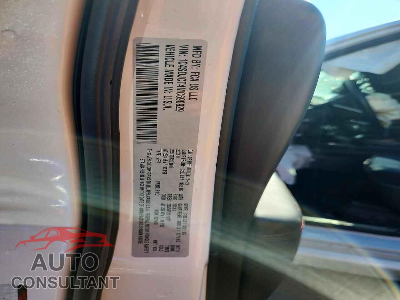 DODGE DURANGO 2021 - 1C4SDJCT4MC690929