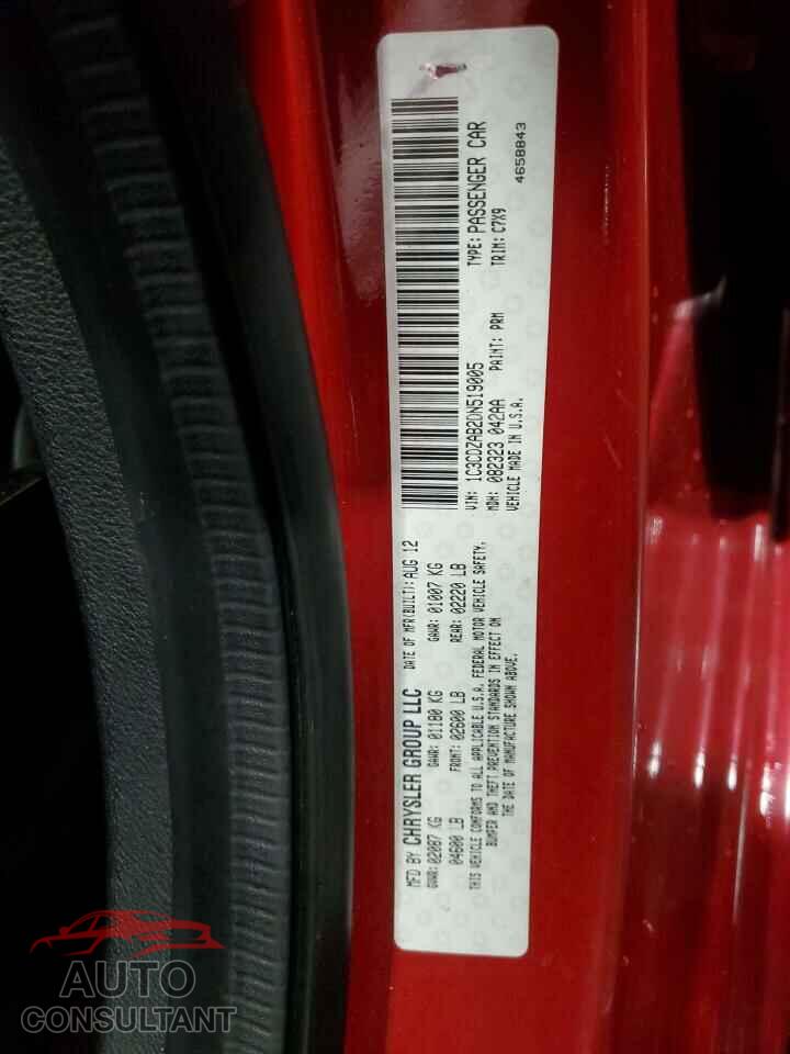 DODGE AVENGER 2013 - 1C3CDZAB2DN519005
