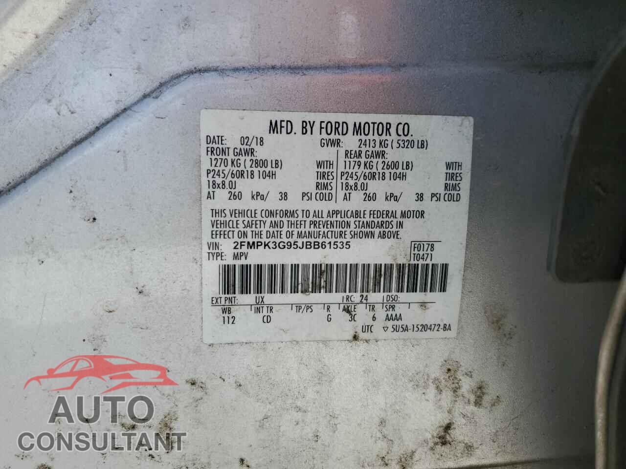 FORD EDGE 2018 - 2FMPK3G95JBB61535