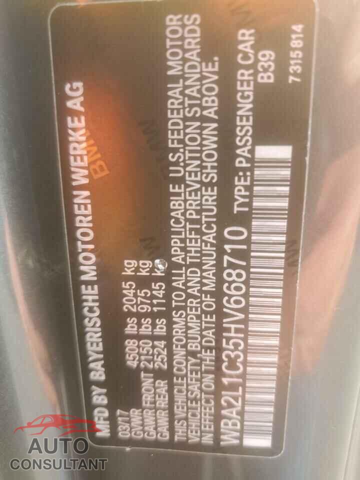 BMW M2 2017 - WBA2L1C35HV668710