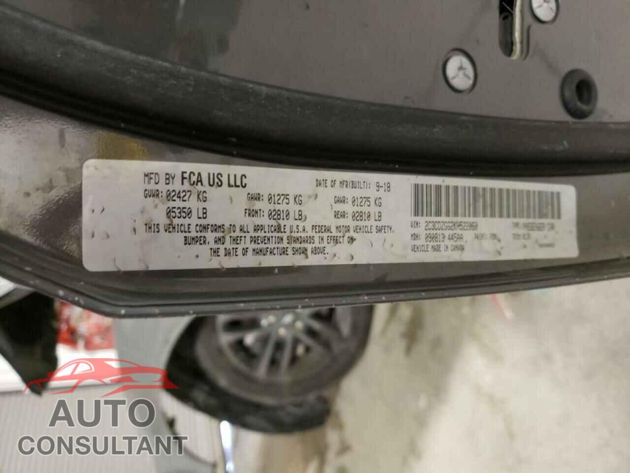 DODGE CHALLENGER 2019 - 2C3CDZGG2KH522060