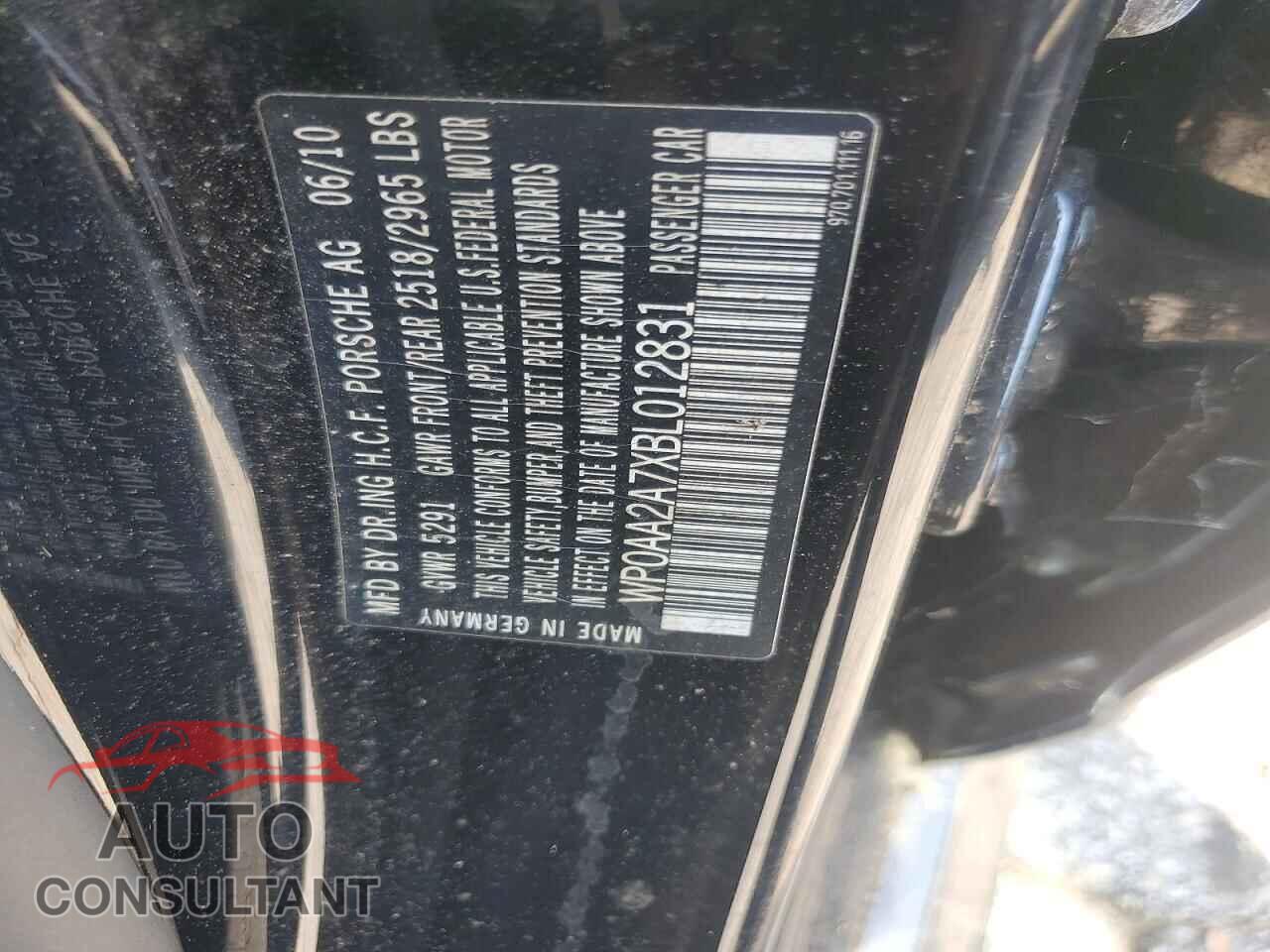 PORSCHE PANAMERA 2011 - WP0AA2A7XBL012831