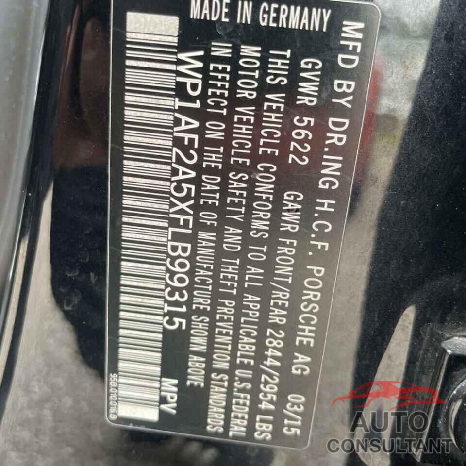 PORSCHE MACAN 2015 - WP1AF2A5XFLB99315