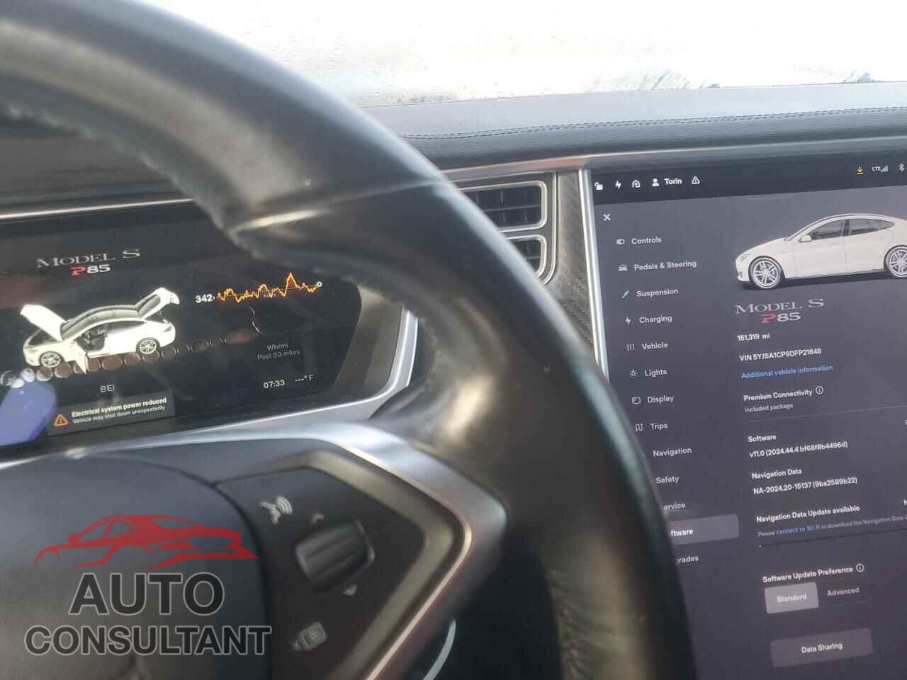 TESLA MODEL S 2013 - 5YJSA1CP9DFP21848