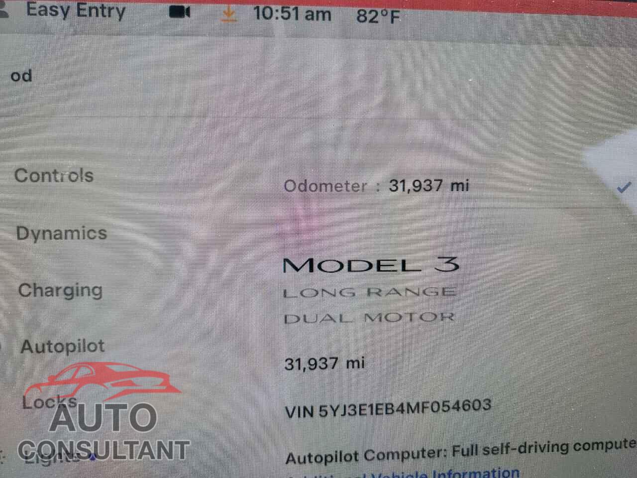 TESLA MODEL 3 2021 - 5YJ3E1EB4MF054603