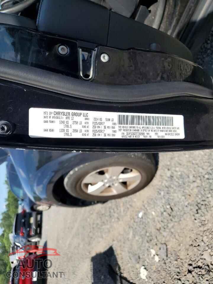 DODGE JOURNEY 2012 - 3C4PDCBG7CT332989