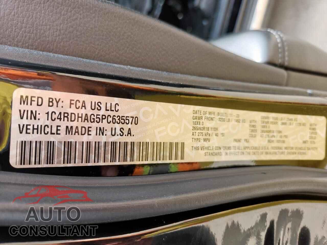DODGE DURANGO 2023 - 1C4RDHAG5PC635570