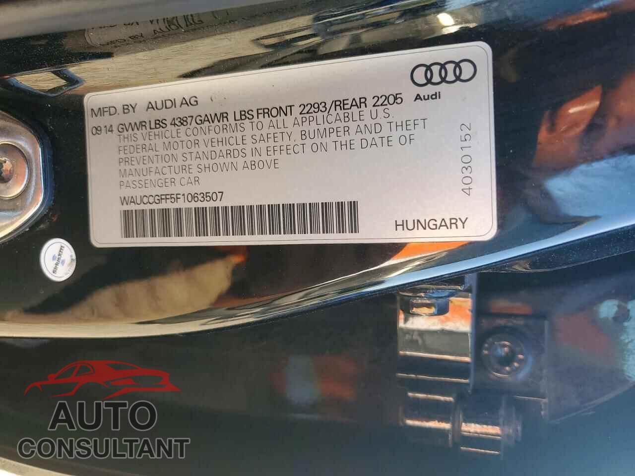 AUDI A3 2015 - WAUCCGFF5F1063507