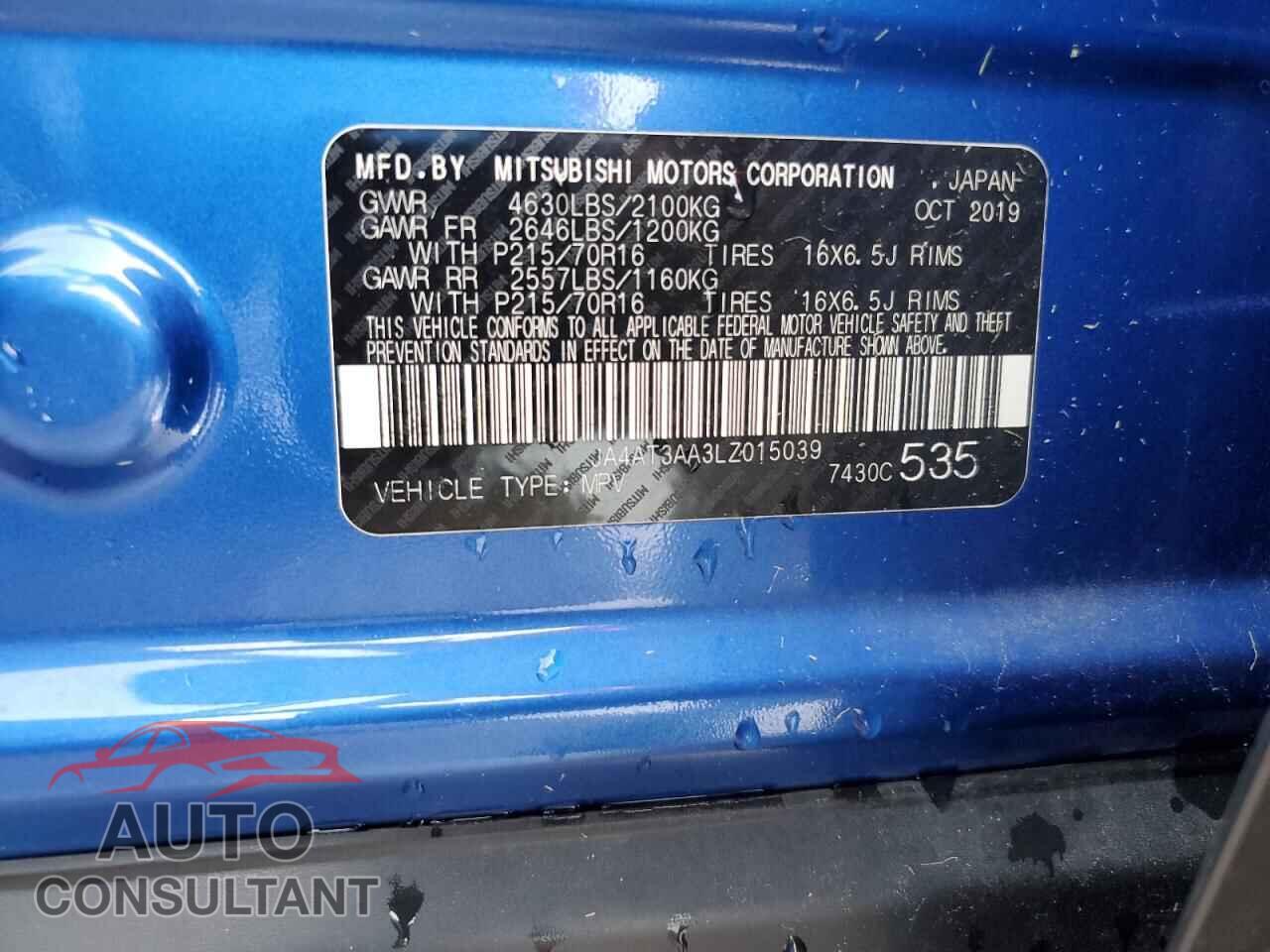 MITSUBISHI ECLIPSE 2020 - JA4AT3AA3LZ015039