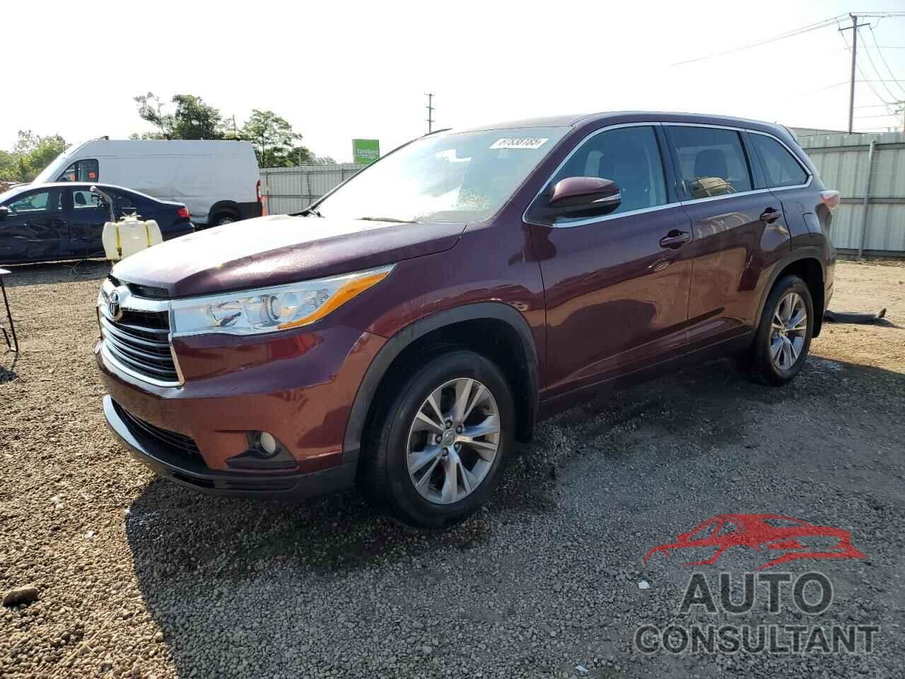 TOYOTA HIGHLANDER 2014 - 5TDBKRFHXES048386
