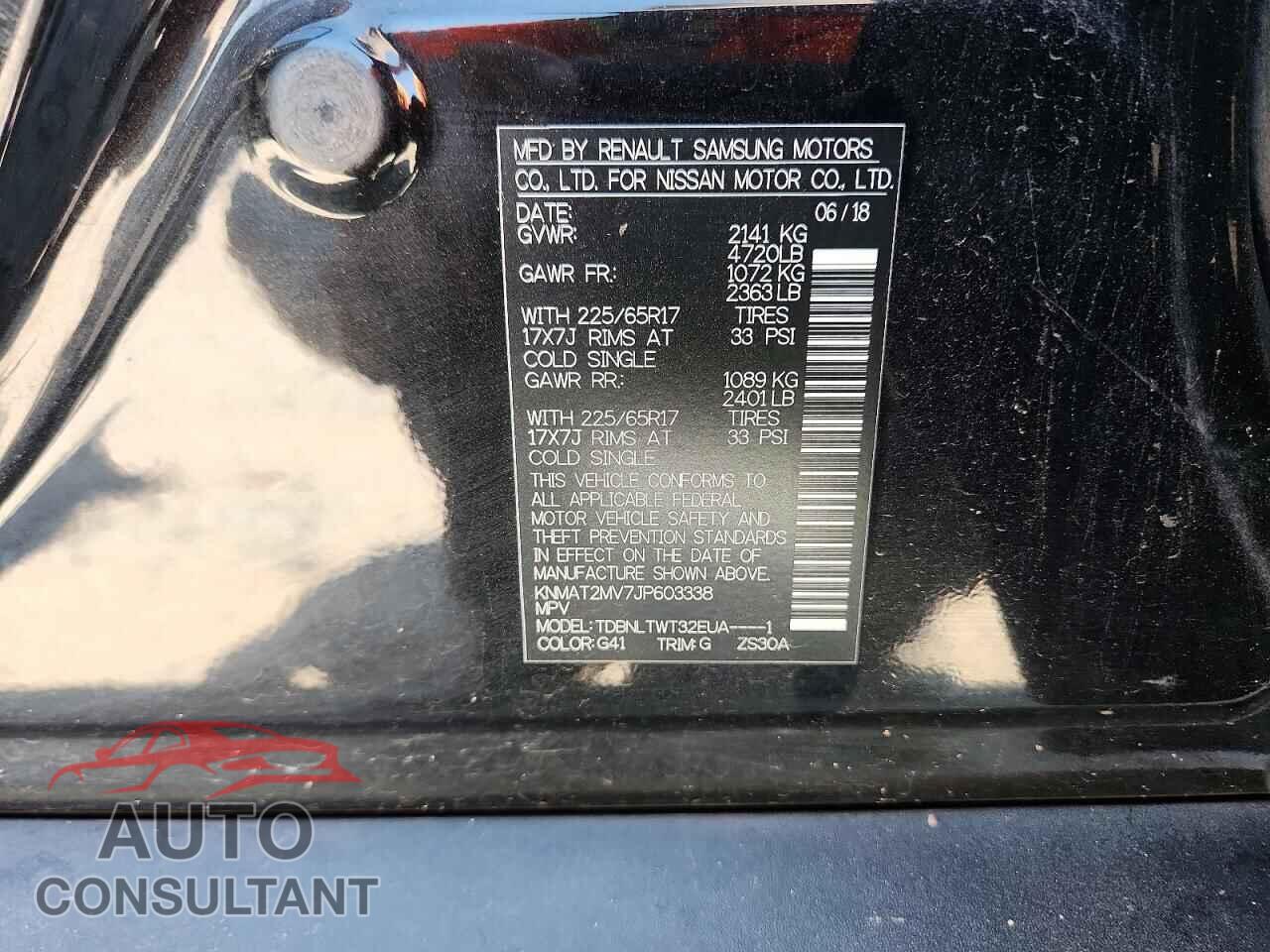 NISSAN ROGUE 2018 - KNMAT2MV7JP603338