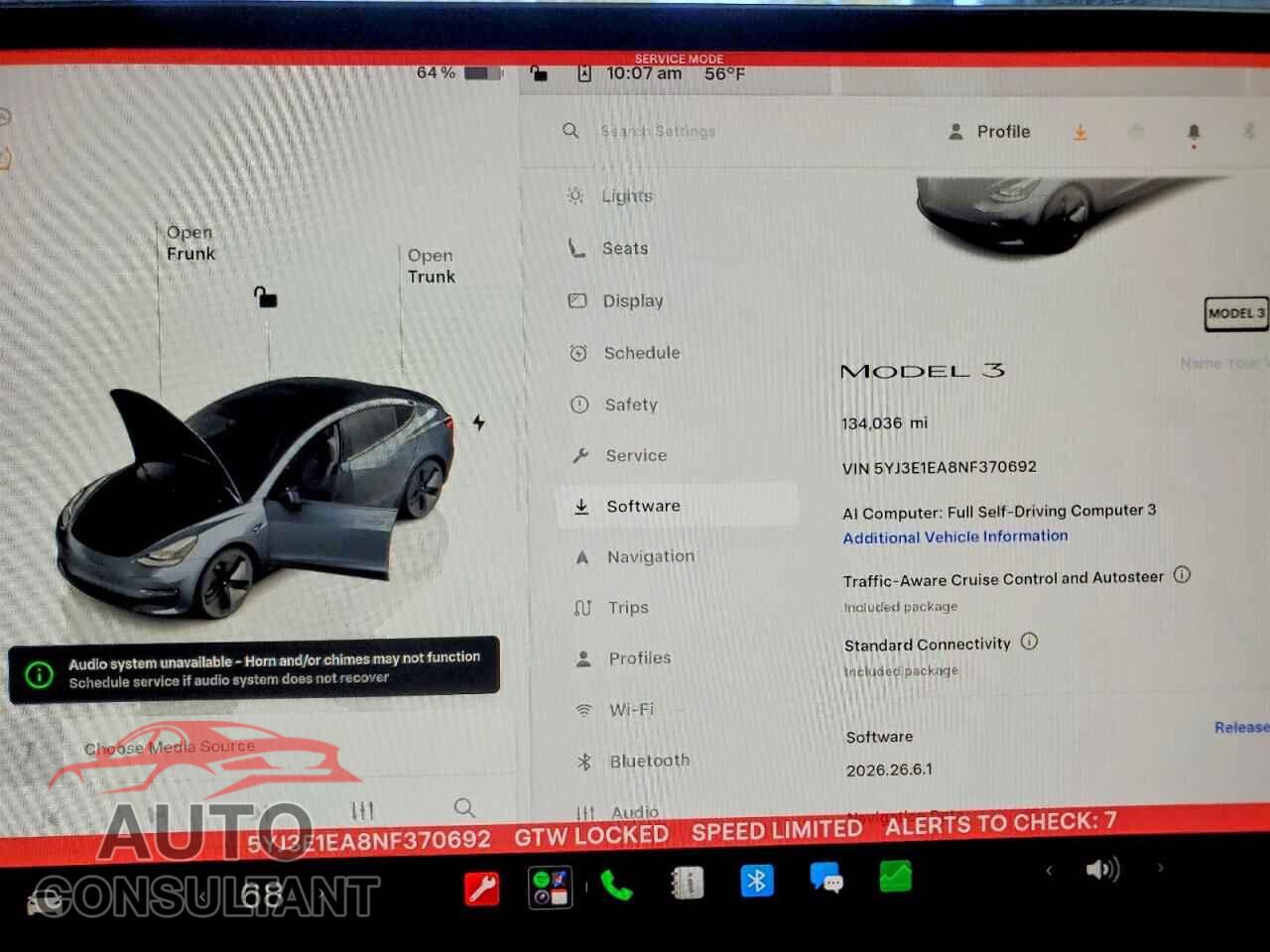 TESLA MODEL 3 2022 - 5YJ3E1EA8NF370692