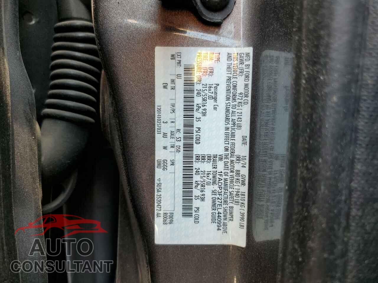 FORD FOCUS 2014 - 1FADP3F27EL440994