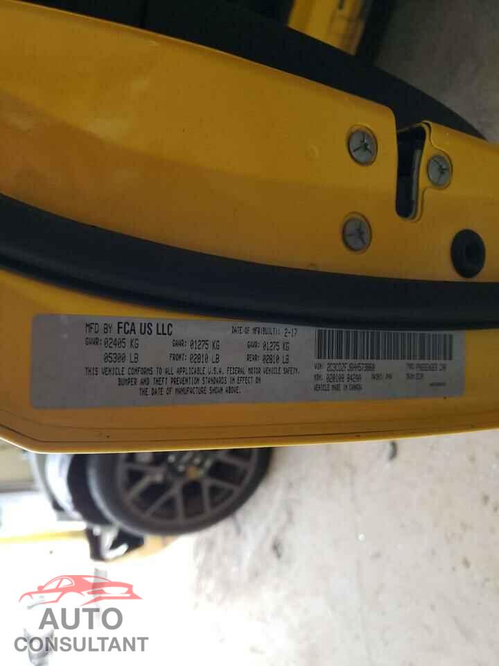 DODGE CHALLENGER 2017 - 2C3CDZFJ6HH573860
