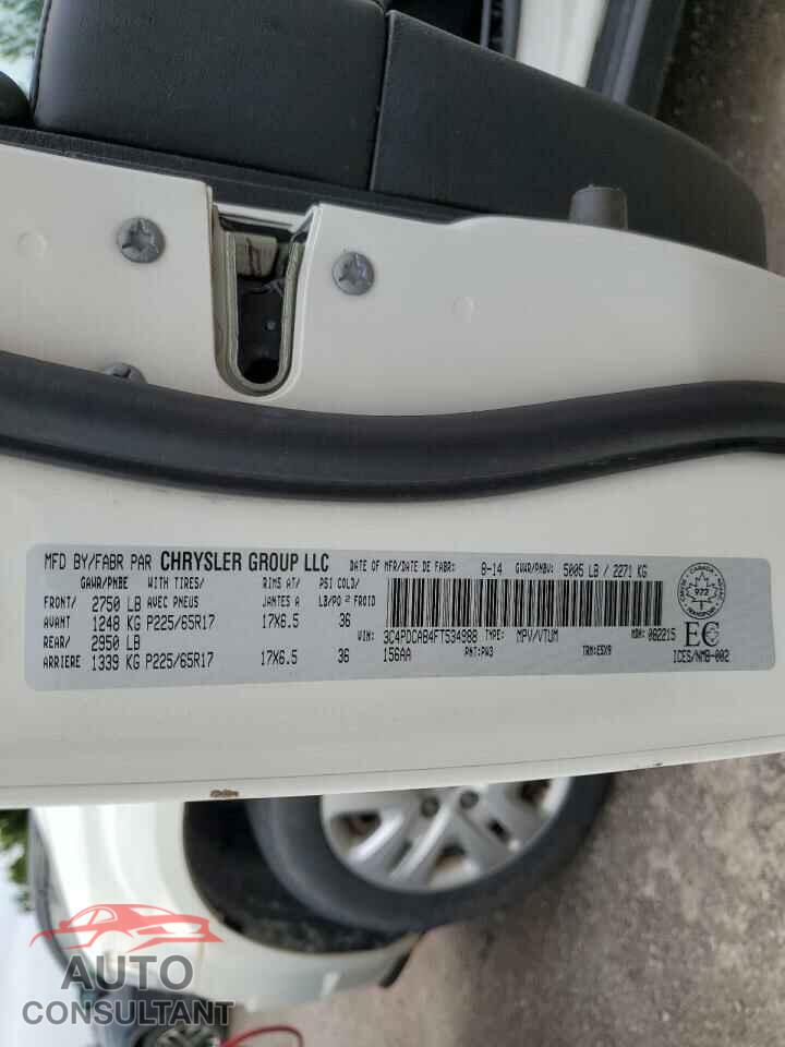 DODGE JOURNEY 2015 - 3C4PDCAB4FT534988