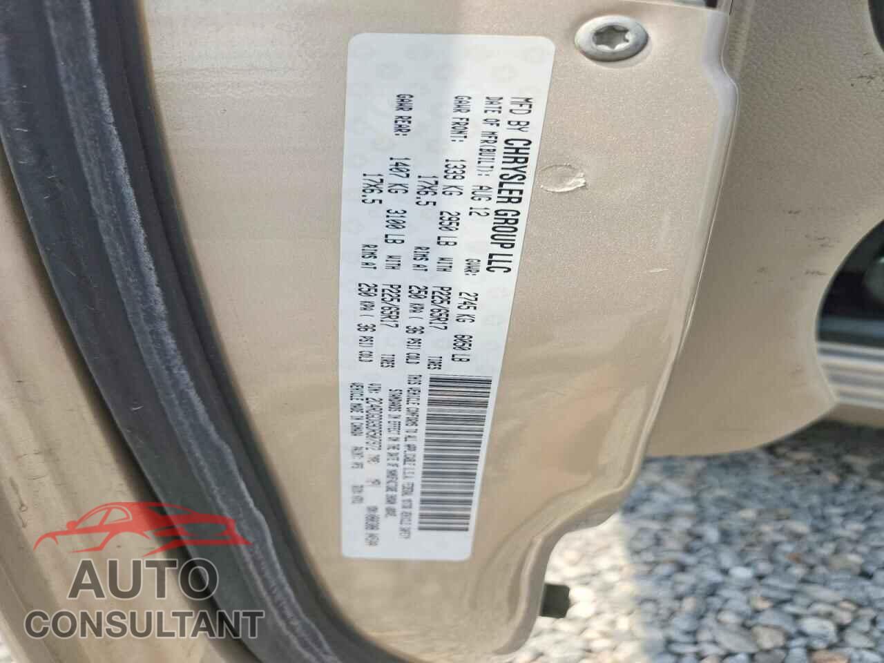 DODGE CARAVAN 2013 - 2C4RDGDG9DR507972