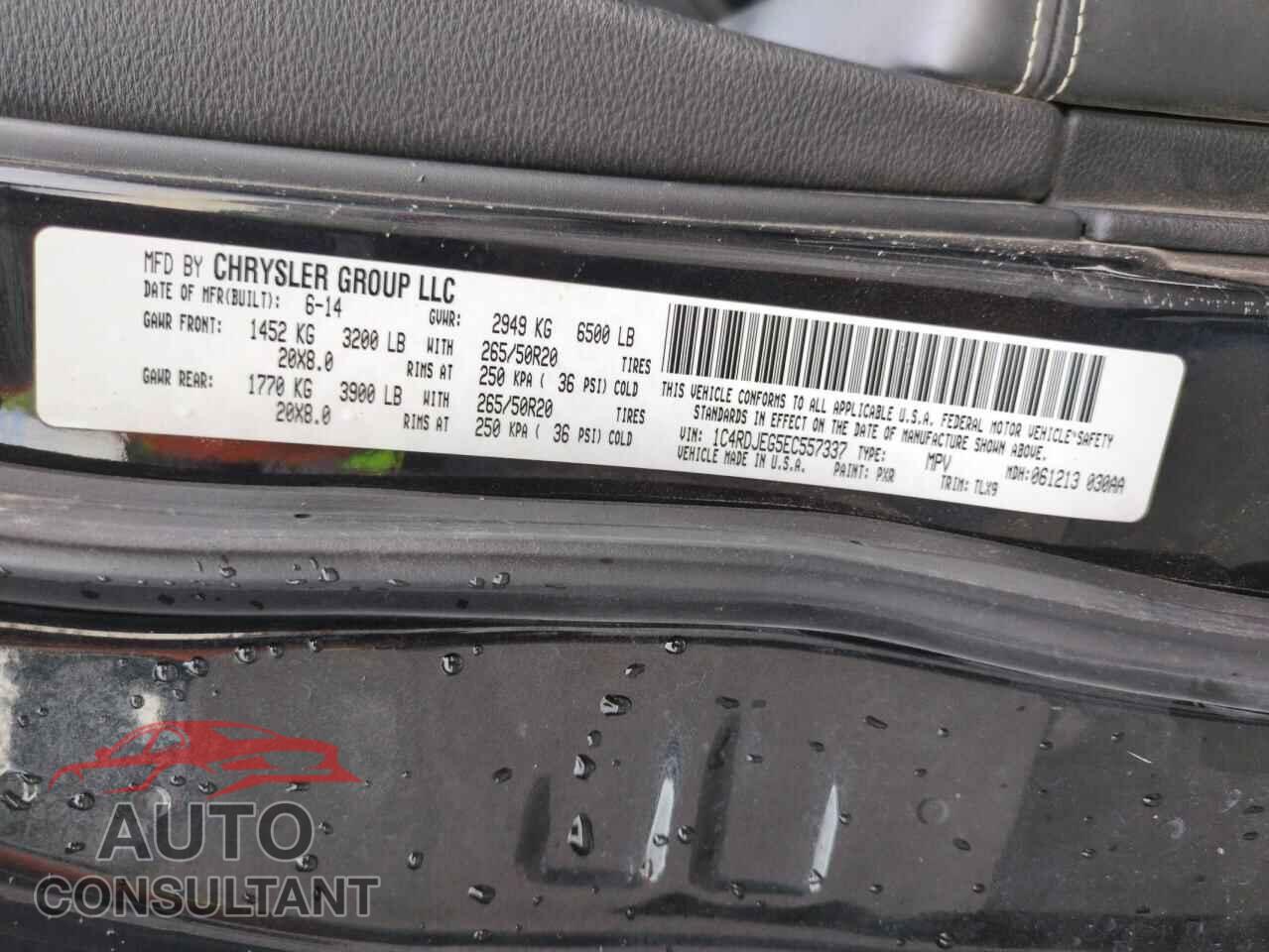 DODGE DURANGO 2014 - 1C4RDJEG5EC557337