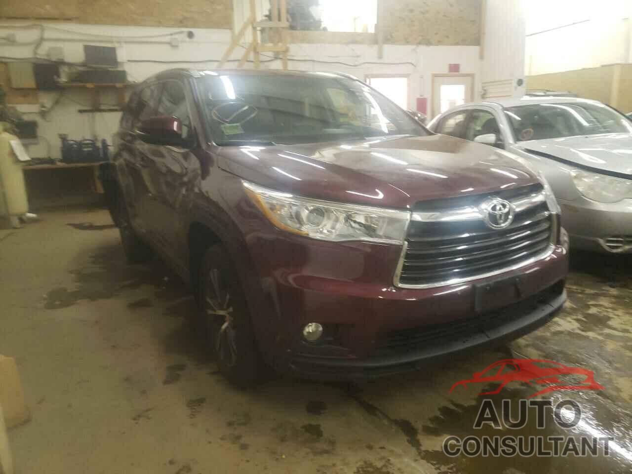 TOYOTA HIGHLANDER 2016 - 5TDJKRFH7GS235776