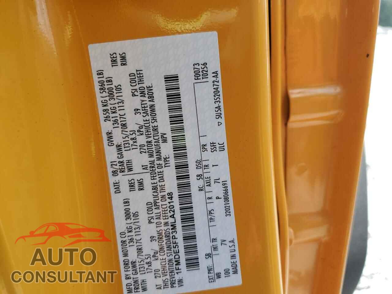 FORD BRONCO 2021 - 1FMDE5FP3MLA20148
