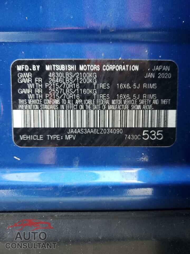 MITSUBISHI ECLIPSE 2020 - JA4AS3AA6LZ034090