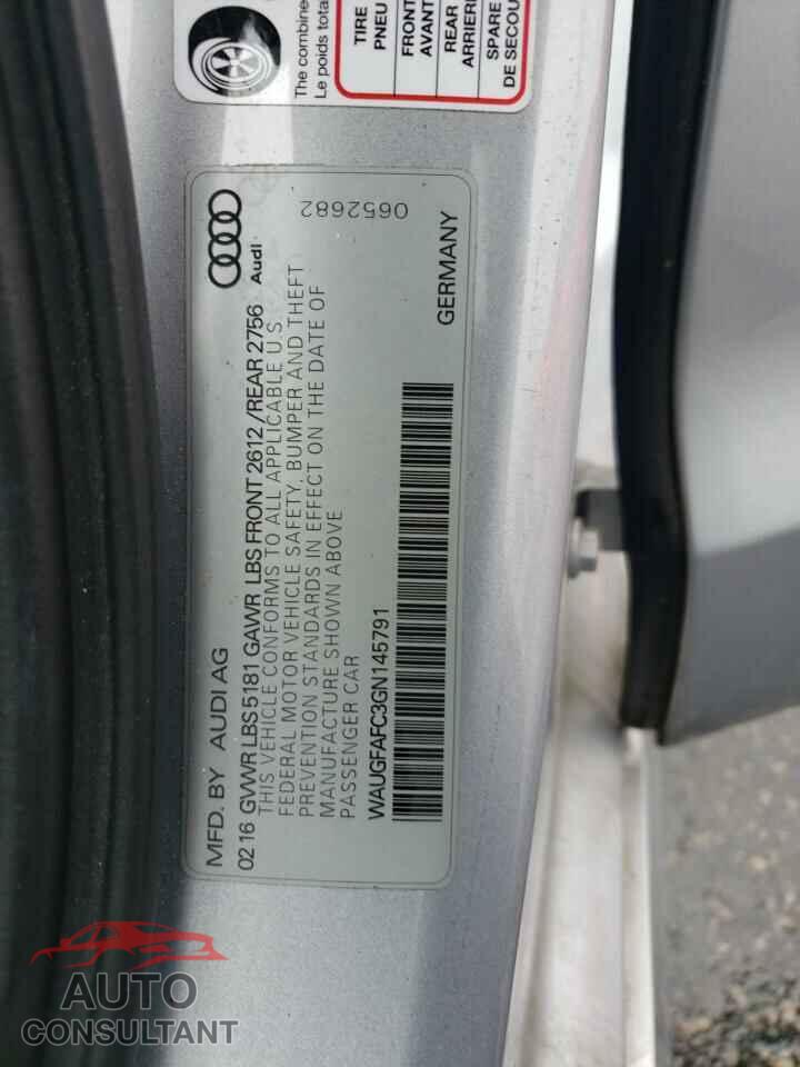 AUDI A6 2016 - WAUGFAFC3GN145791