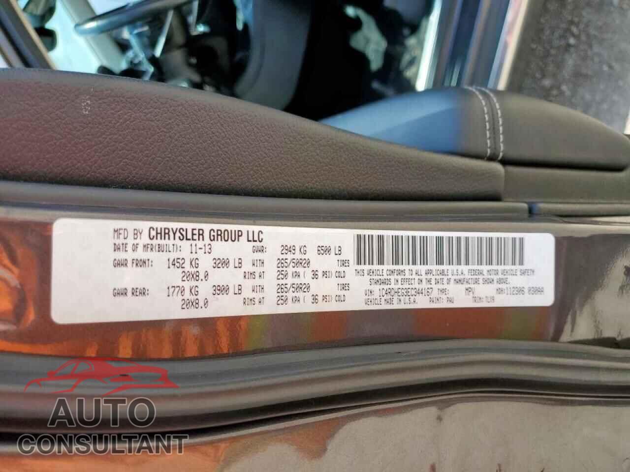 DODGE DURANGO 2014 - 1C4RDHEG3EC344167