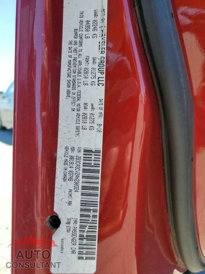 DODGE CHARGER 2010 - 2B3CA3CV2AH290324