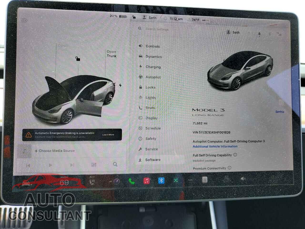 TESLA MODEL 3 2017 - 5YJ3E1EA5HF001826