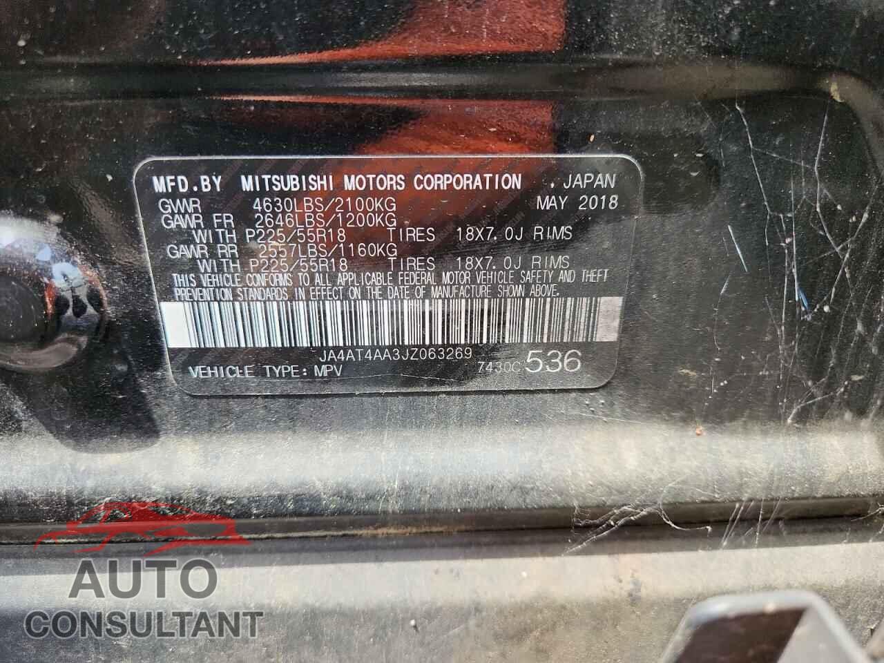 MITSUBISHI ECLIPSE 2018 - JA4AT4AA3JZ063269
