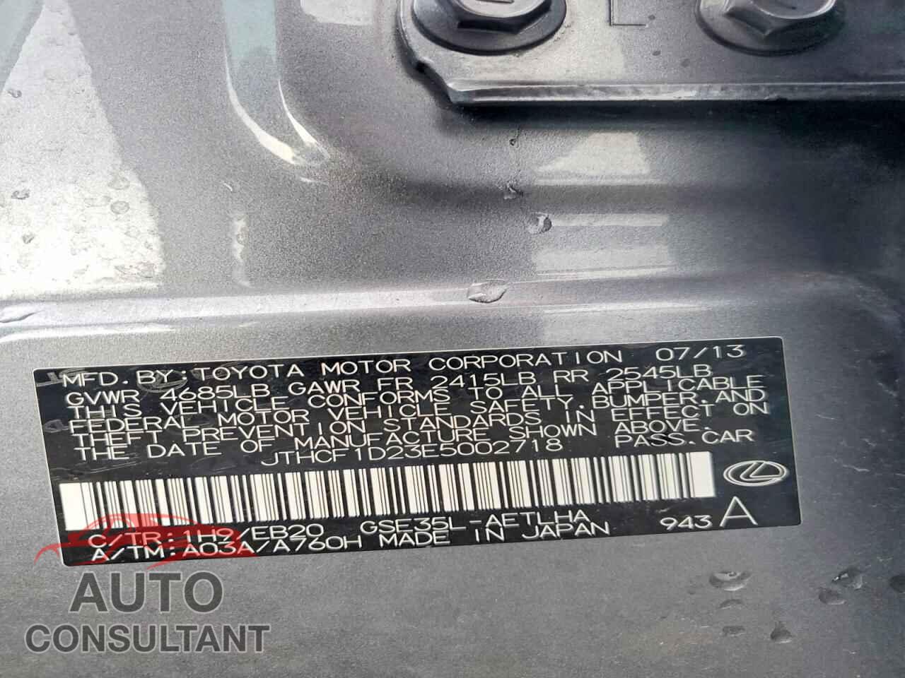 LEXUS IS 2014 - JTHCF1D23E5002718