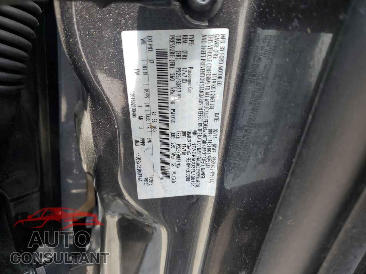 FORD CMAX 2015 - 1FADP5CU3FL108151