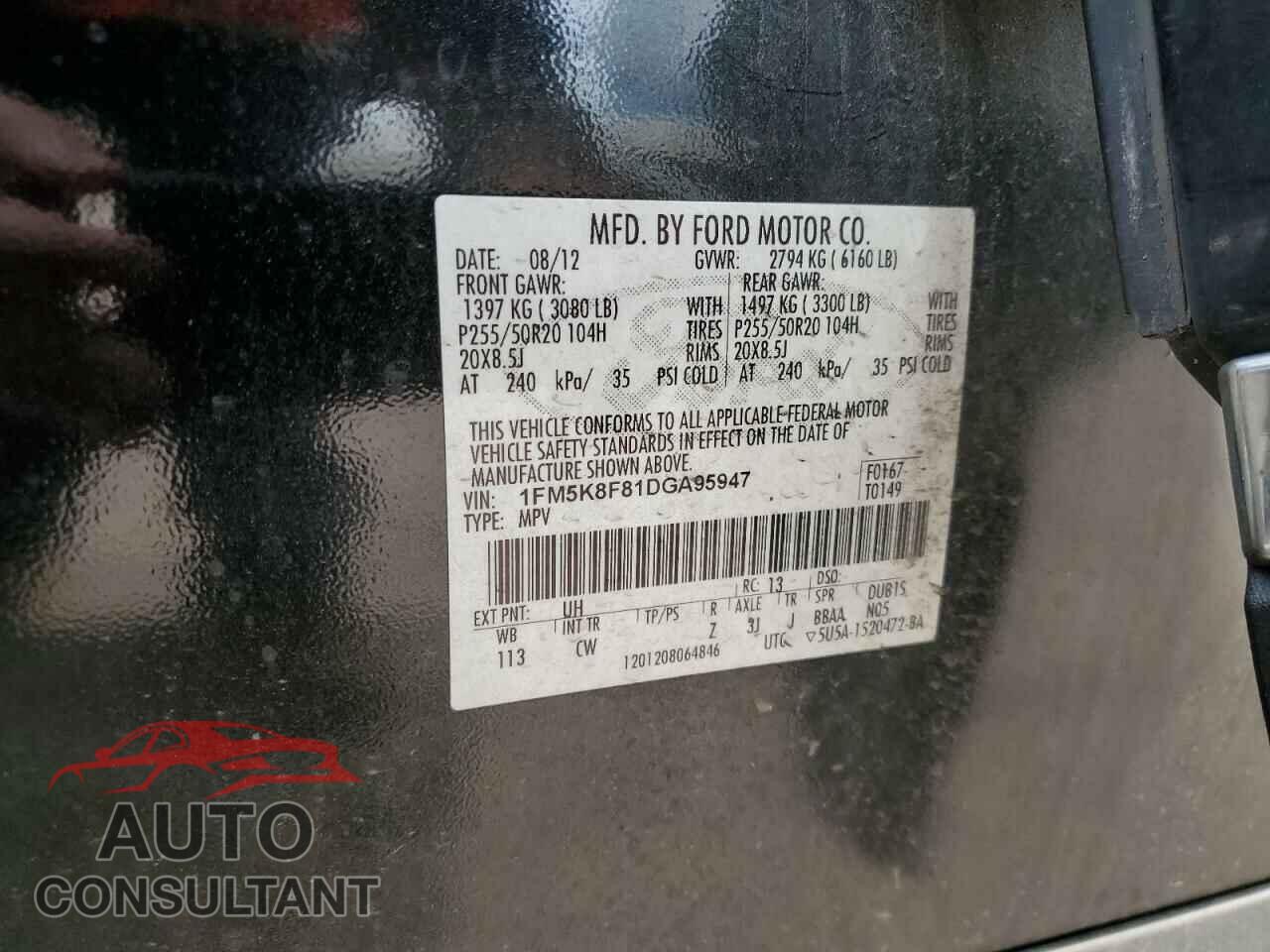 FORD EXPLORER 2013 - 1FM5K8F81DGA95947