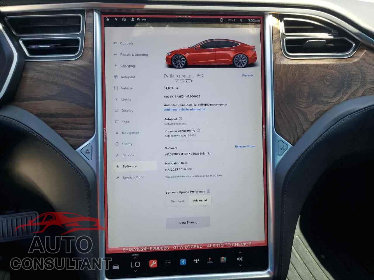 TESLA MODEL S 2017 - 5YJSA1E24HF206828
