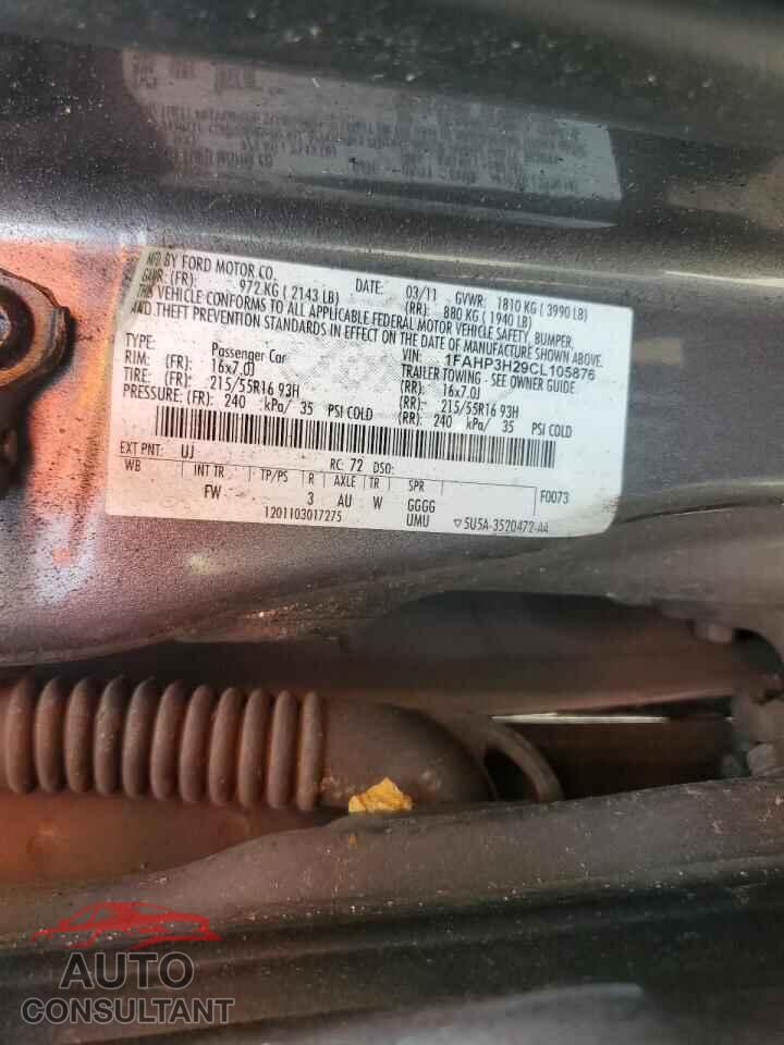 FORD FOCUS 2012 - 1FAHP3H29CL105876