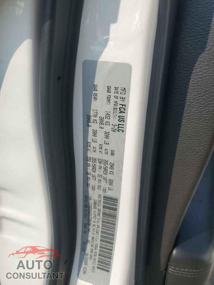 DODGE DURANGO 2020 - 1C4RDHDG2LC285398