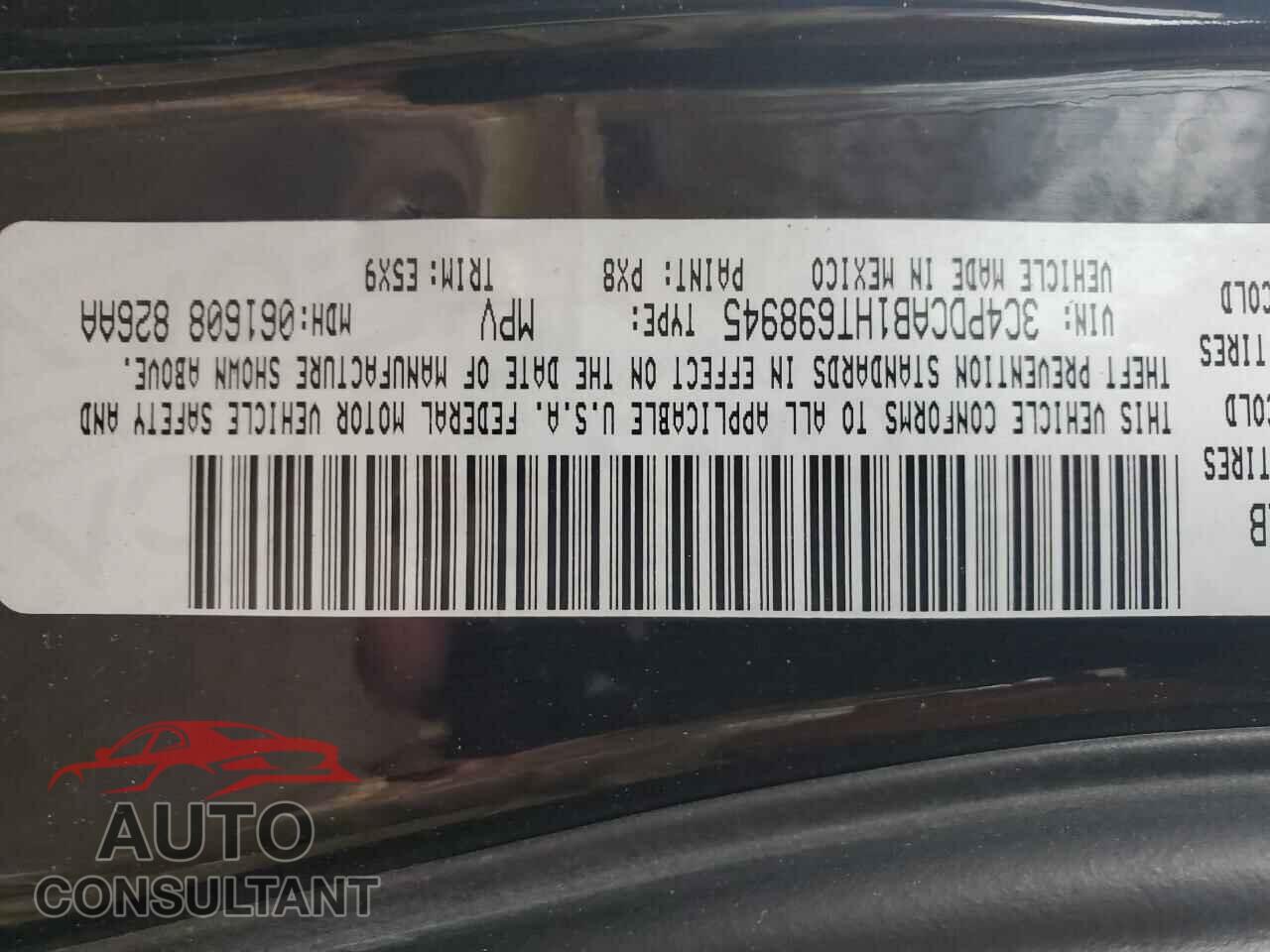 DODGE JOURNEY 2017 - 3C4PDCAB1HT698945