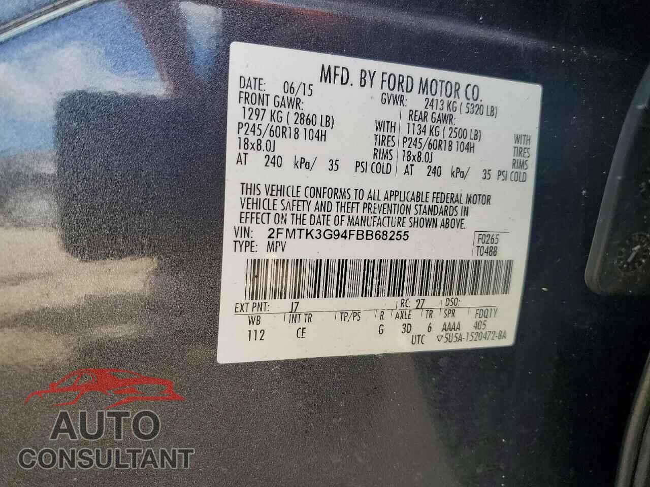 FORD EDGE 2015 - 2FMTK3G94FBB68255
