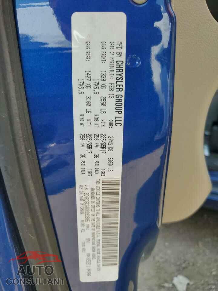 DODGE CARAVAN 2013 - 2C4RDGCG0DR693905