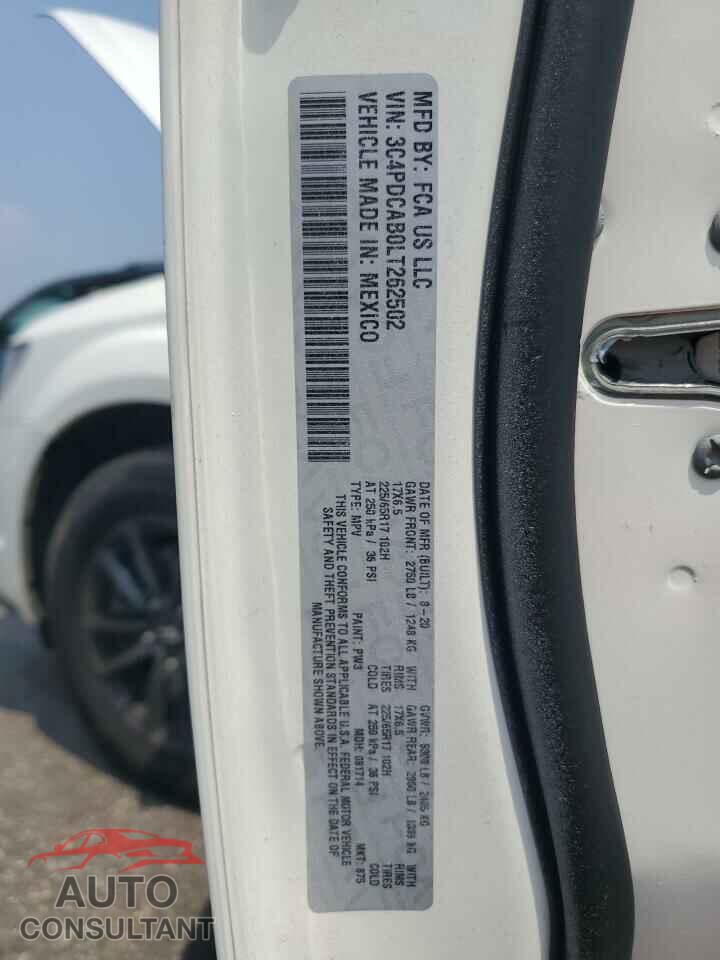 DODGE JOURNEY 2020 - 3C4PDCAB0LT262502