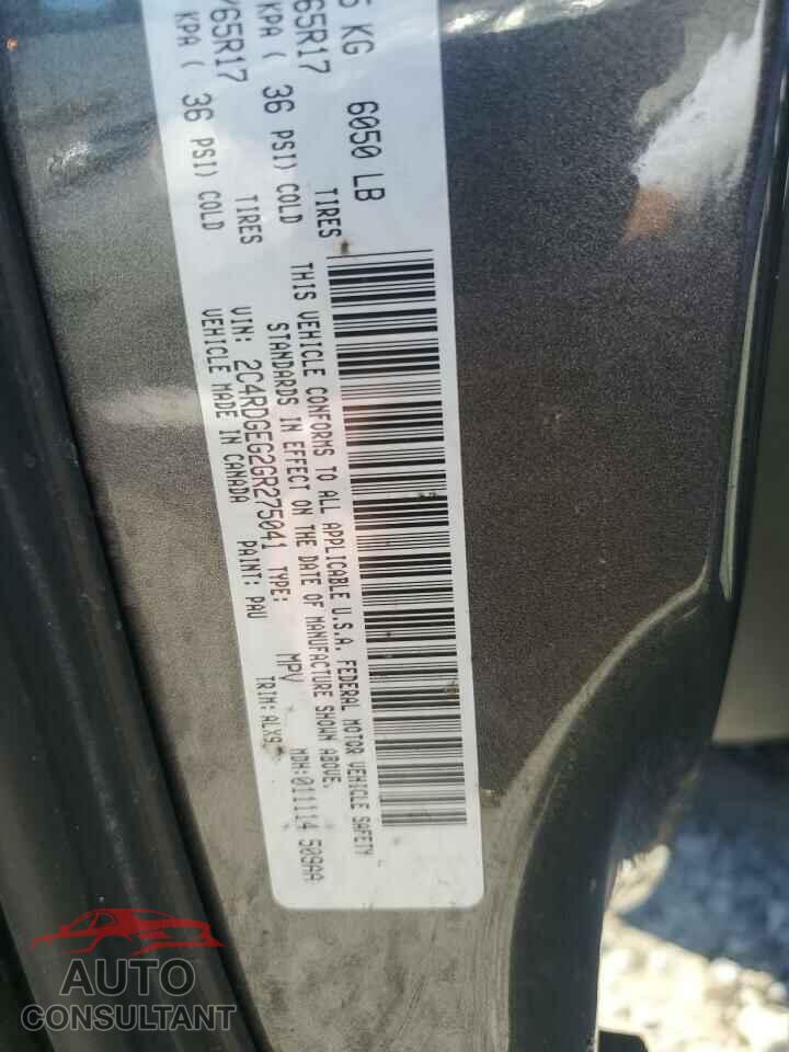 DODGE CARAVAN 2016 - 2C4RDGEG2GR275041