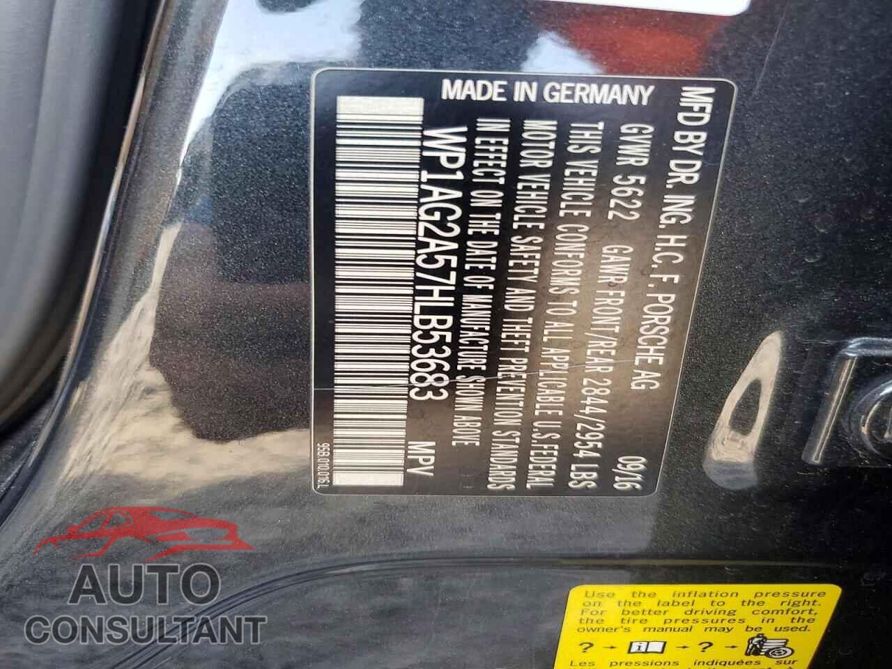 PORSCHE MACAN 2017 - WP1AG2A57HLB53683
