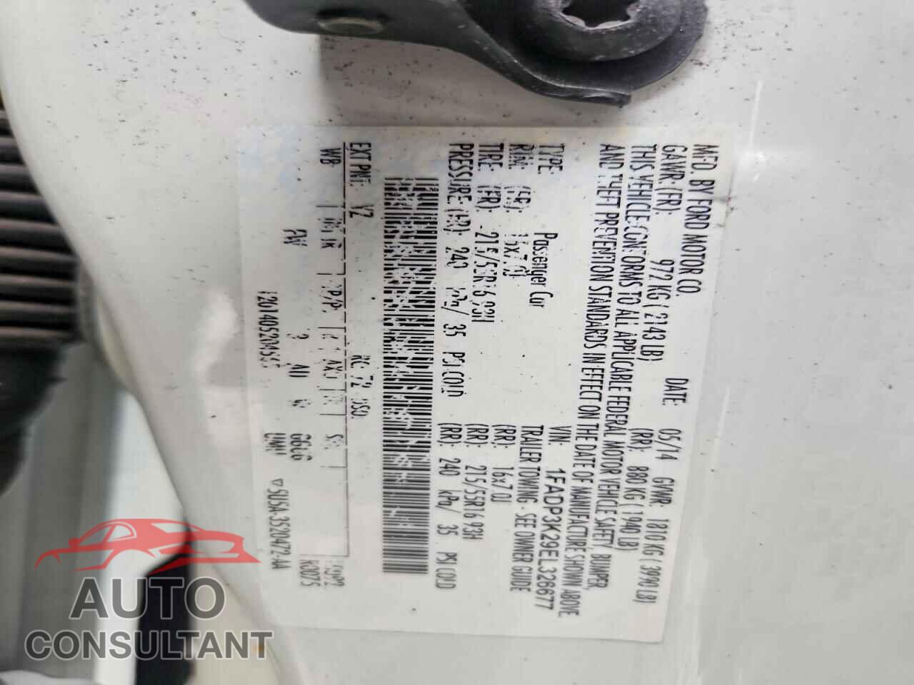 FORD FOCUS 2014 - 1FADP3K29EL326677