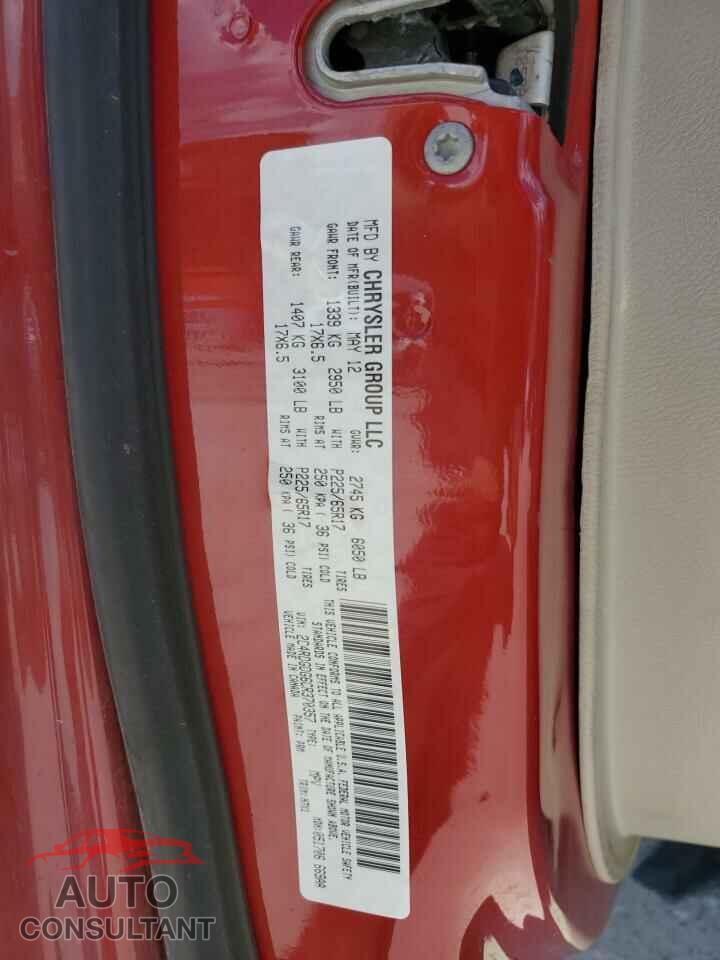 DODGE CARAVAN 2012 - 2C4RDGDG6CR370357