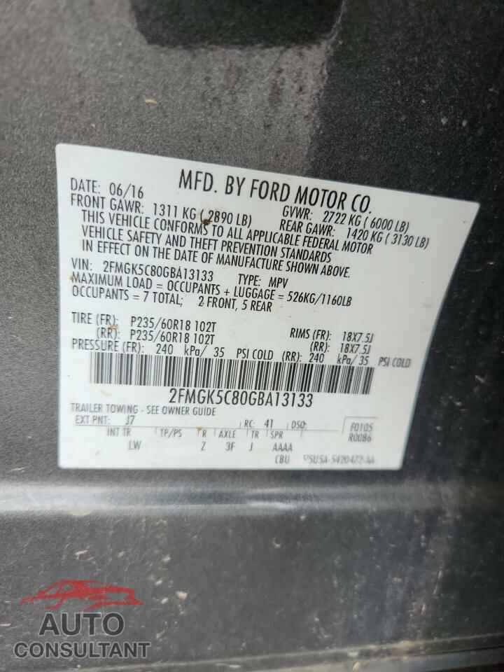 FORD FLEX 2016 - 2FMGK5C80GBA13133