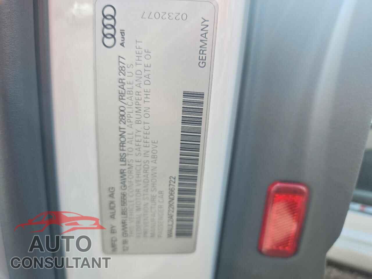 AUDI A6 2019 - WAUL2AF22KN066722