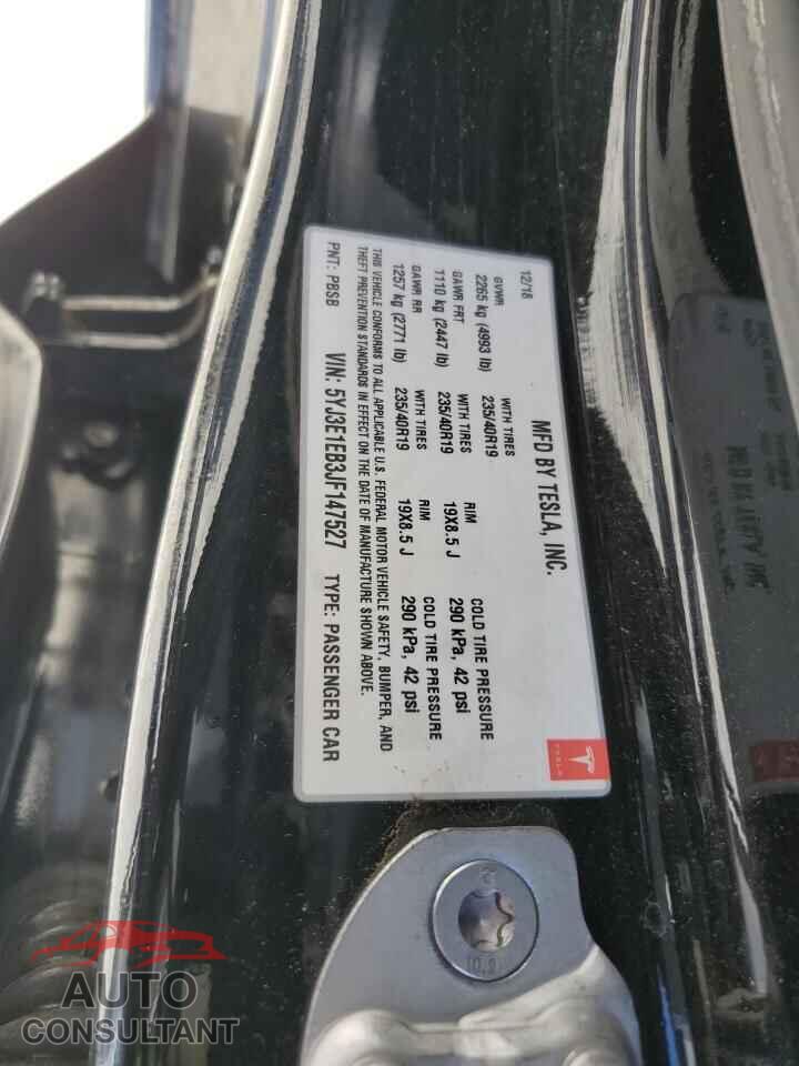 TESLA MODEL 3 2018 - 5YJ3E1EB3JF147527