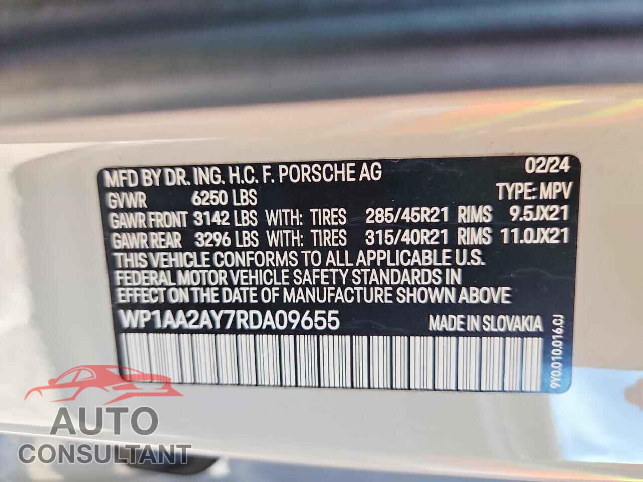 PORSCHE CAYENNE 2024 - WP1AA2AY7RDA09655